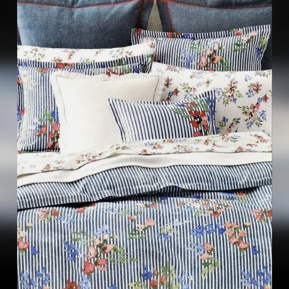 Ralph Lauren Maggie Floral and Striped Duvet Set
